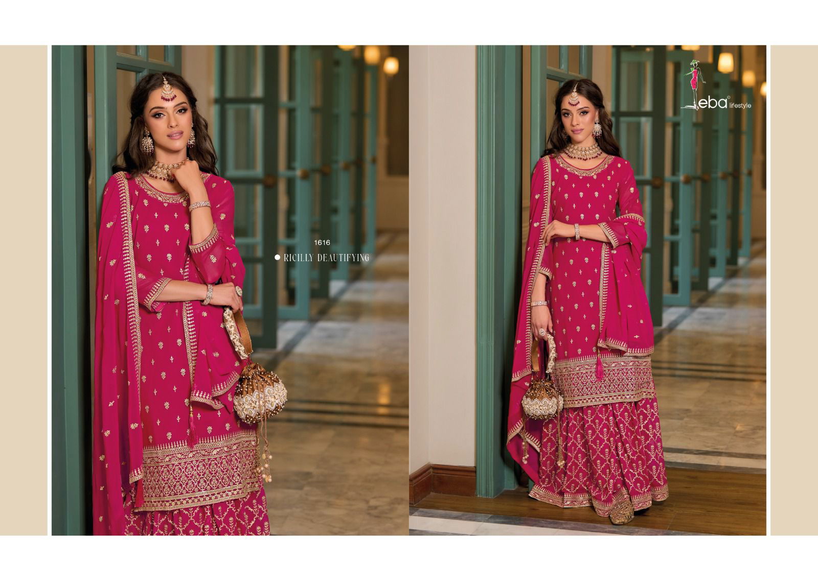 Eba Avantika Wedding Wear Sharara Readymade Suits Catalog